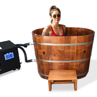 Luxury Wooden Ice Bath Hot tub including Chiller Heater Filtration & Sanitation