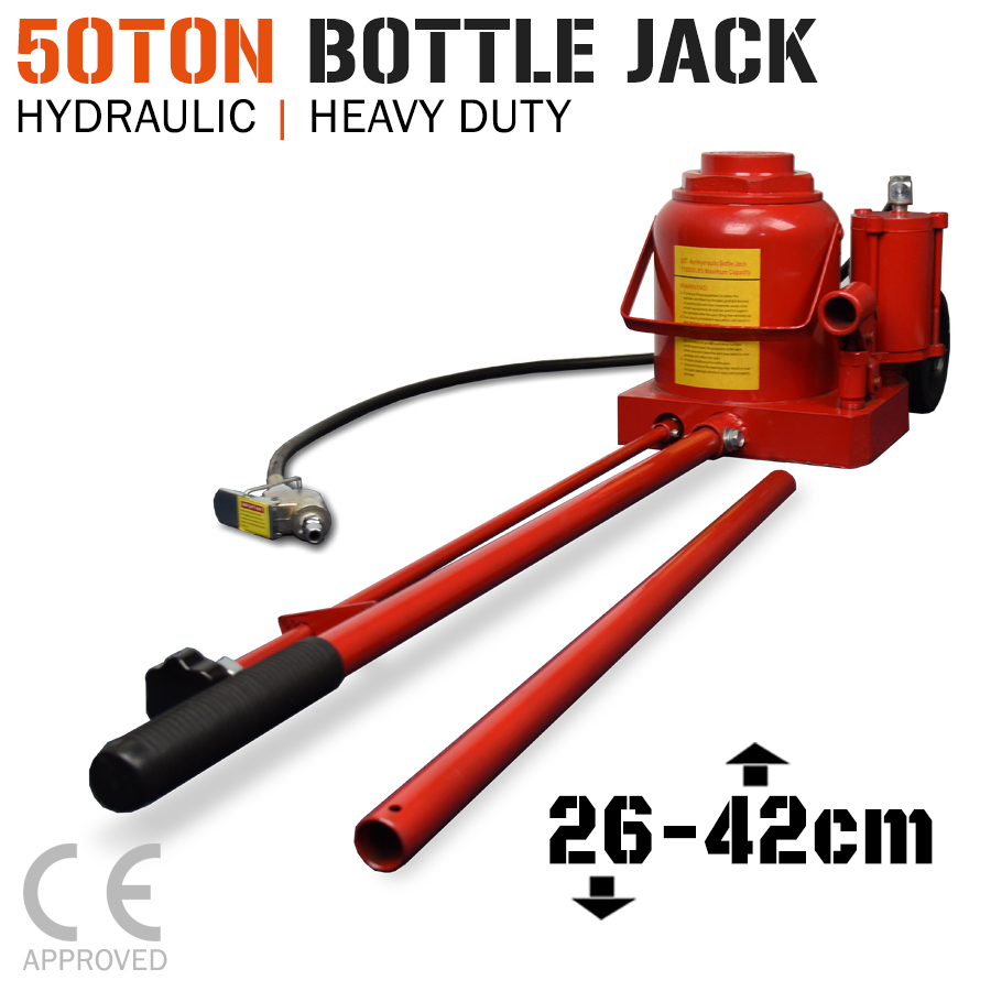 50 Ton BOTTLE JACK - Air / Hydraulic